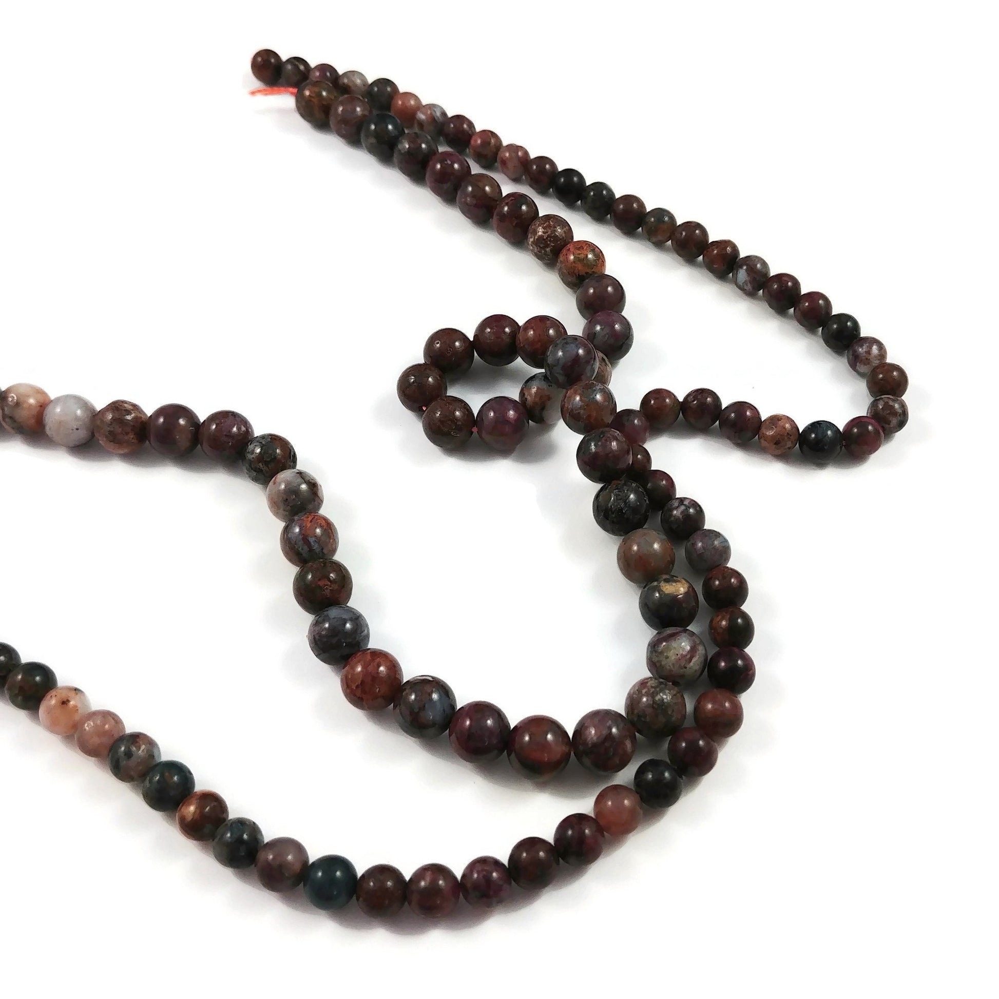 Natural pietersite beads, Strands 6mm or 8mm, Round meditation stone beads, Gemstone beads for jewelry making