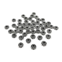 Daisy spacer beads, 6mm heishi beads, Jewelry making nickel-free metal beads, Gold, Silver, Bronze, Copper
