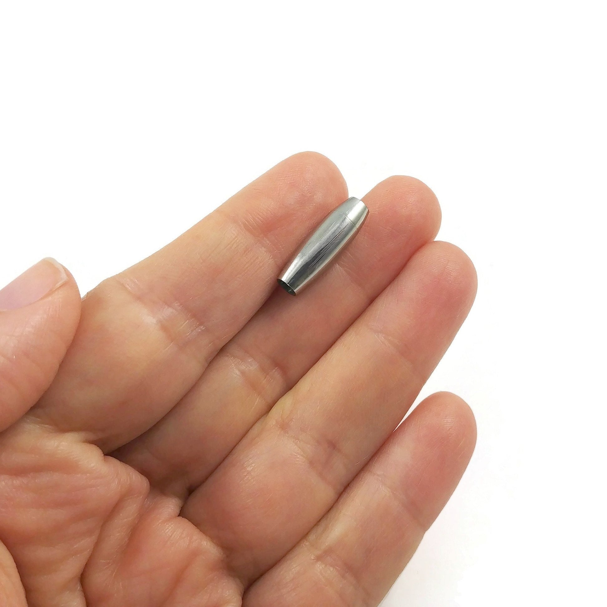 Stainless steel magnetic clasps, Fits 3mm, Jewelry making cord ends, Bracelet and necklace findings
