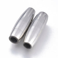 Stainless steel magnetic clasps, Fits 3mm, Jewelry making cord ends, Bracelet and necklace findings