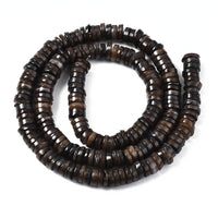 Natural freshwater shell beads, 6mm heishi spacer beads, Colorful beads for jewelry making