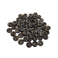 13mm dark wooden buttons, 4 holes shirt sewing buttons, 10 small buttons for knitting