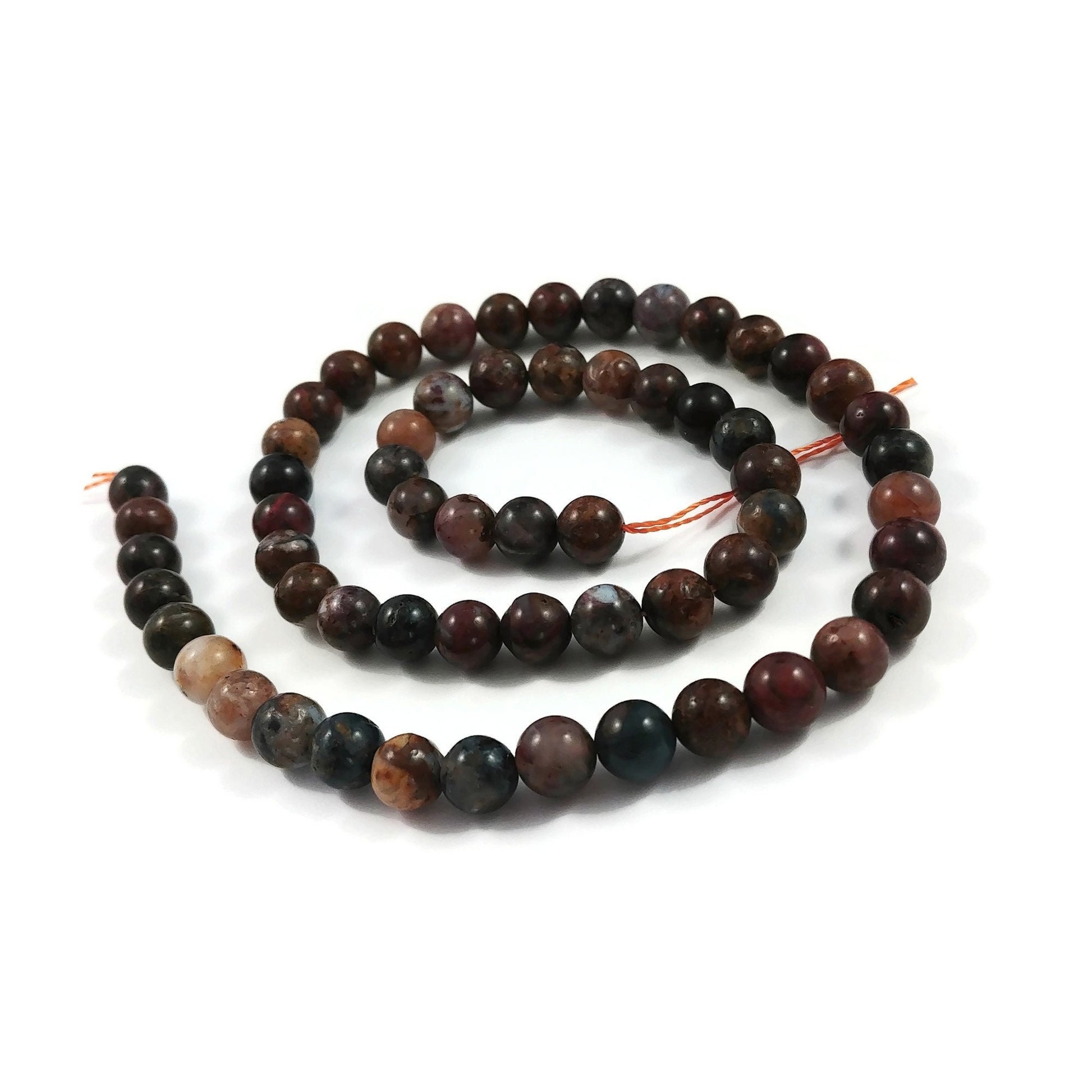 Natural pietersite beads, Strands 6mm or 8mm, Round meditation stone beads, Gemstone beads for jewelry making