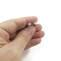 No piercing huggie hoops with loop, Silver stainless steel earring findings, Clip on ear cuffs for jewelry making