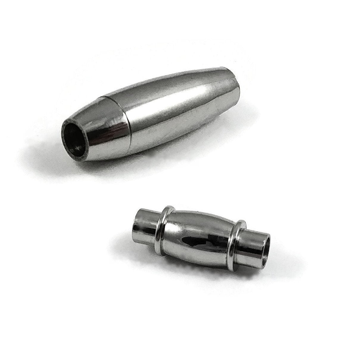 Stainless steel magnetic clasps, Fits 3mm, Jewelry making cord ends, Bracelet and necklace findings