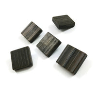 Big square resin buttons, 6 sewing shank buttons 25mm, Plastic buttons for knitting