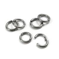 No piercing huggie hoop earrings, Silver stainless steel earring findings, Clip on ear cuffs
