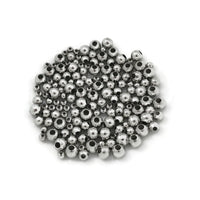 Silver stainless steel beads, 3mm, 4mm, 5mm, Round metal spacer beads, Bulk jewelry making supplies