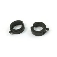 No piercing huggie hoops with loop, Silver stainless steel earring findings, Clip on ear cuffs for jewelry making