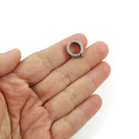 No piercing huggie hoops with loop, Silver stainless steel earring findings, Clip on ear cuffs for jewelry making