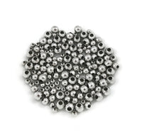 Silver stainless steel beads, 3mm, 4mm, 5mm, Round metal spacer beads, Bulk jewelry making supplies