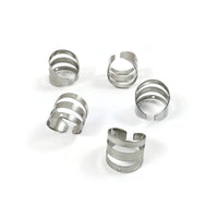 Ear cuff with hole, Stainless steel earring findings, No piercing clip on findings for jewelry making