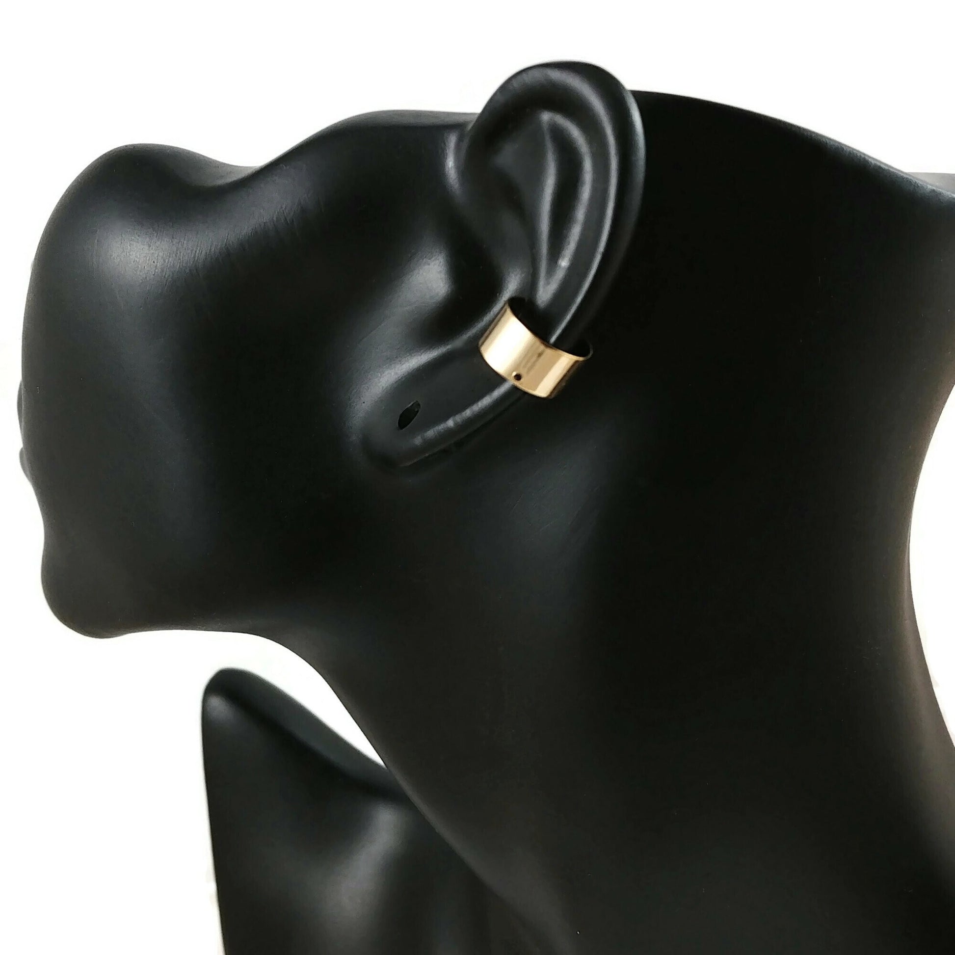Ear cuff with hole, Stainless steel earring findings, Clip on findings for jewelry making, Silver, Gold, Rose gold