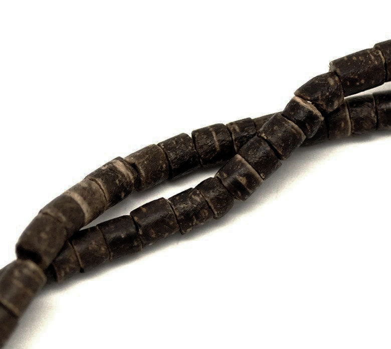 180 perles de bois de coco naturel en rondelle de 4mm