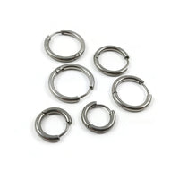 Stainless steel huggie hoops, Hypoallergenic earring findings, Silver earring hoops, 3 sizes available