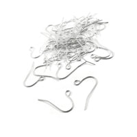 Hypoallergenic nickel free earring hooks, Silver plated iron ear wire, Earring findings for jewelry making