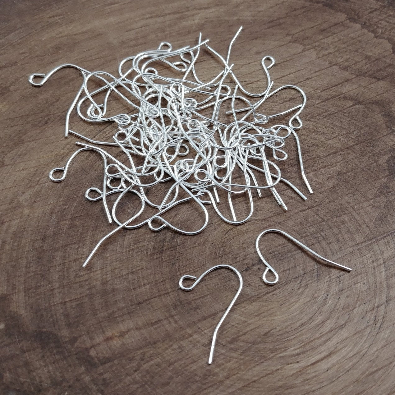 Hypoallergenic nickel free earring hooks, Silver plated iron ear wire, Earring findings for jewelry making