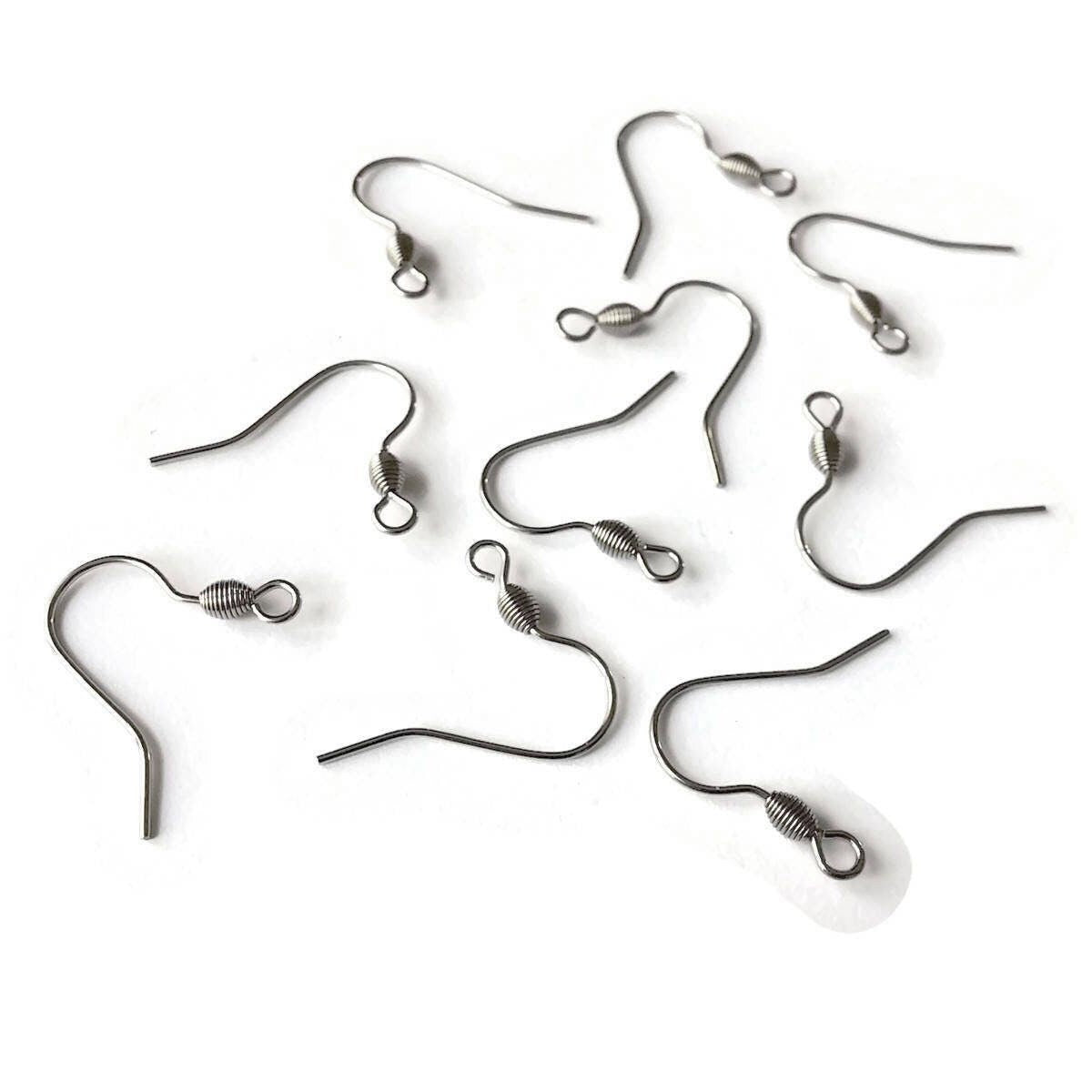 10 pcs earring hooks, Stainless steel earwire, Tarnish free jewelry making