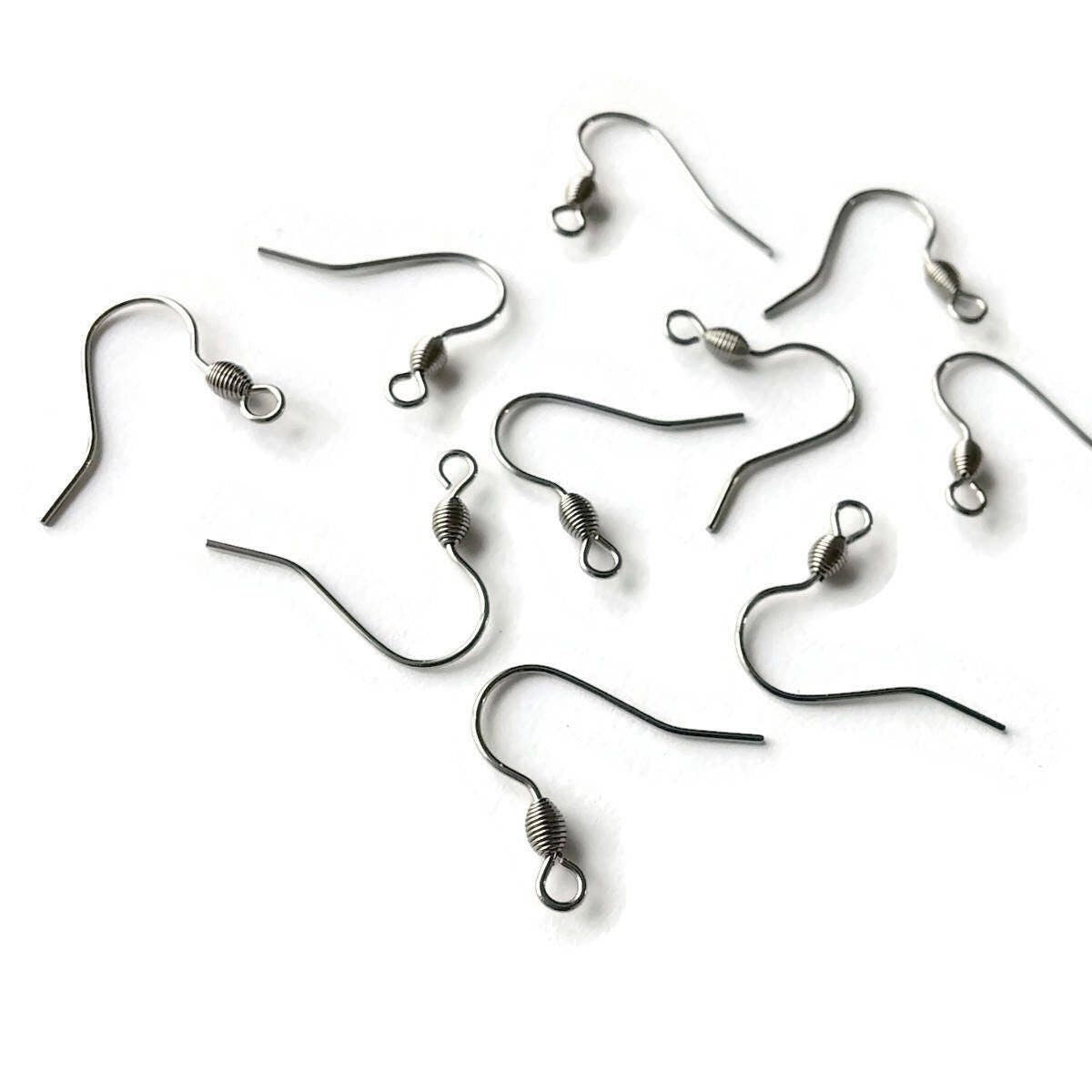 10 pcs earring hooks, Stainless steel earwire, Tarnish free jewelry making