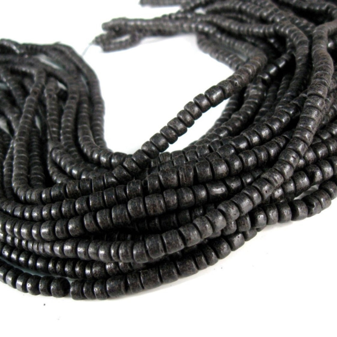 5mm Coconut Rondelle Beads - Five colors available