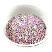 Mixed glass seed beads, Pastel rainbow assorted colors, 2mm 3mm 4mm, Bead soup grab bag