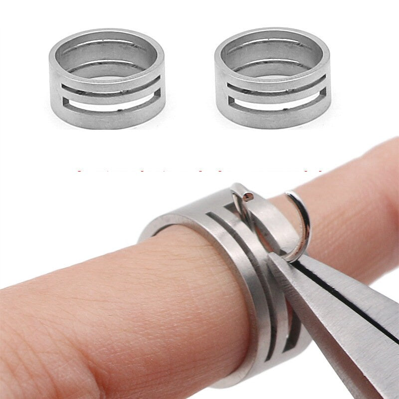 Jump ring opener closer tool, Tarnish-free stainless steel, Jewelry making finger tool