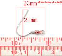 50 Stainless steel fishhook ear wires