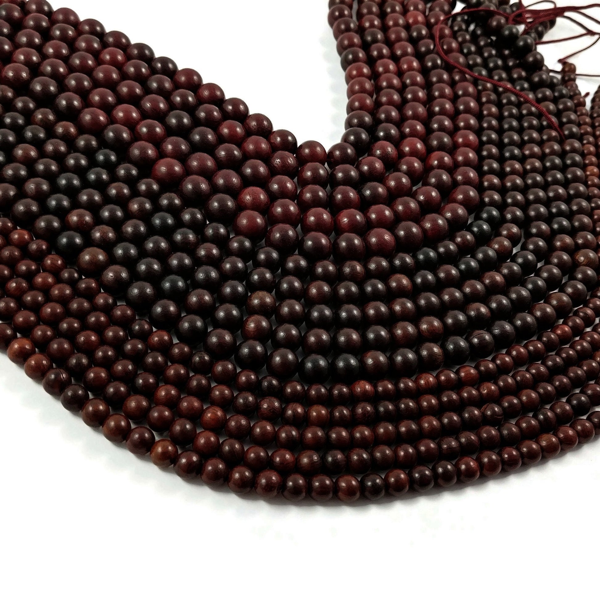 Brown wooden beads, 6mm, 8mm, 10mm round natural beads, Jewelry making supplies