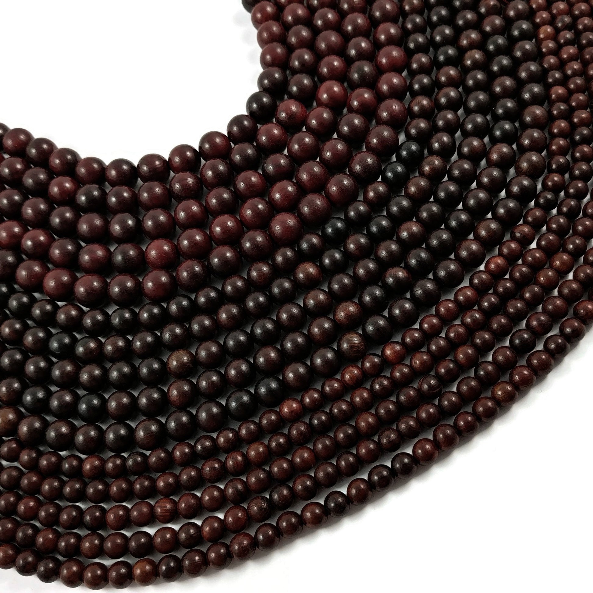 Brown wooden beads, 6mm, 8mm, 10mm round natural beads, Jewelry making supplies