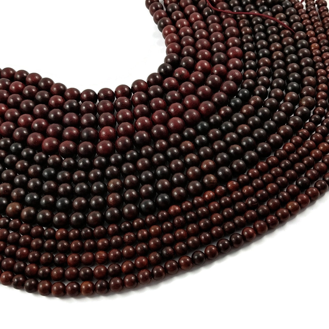 Brown wooden beads, 6mm, 8mm, 10mm round natural beads, Jewelry making supplies