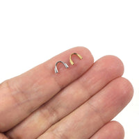 Wire Guard Cable Thimble, Surgical stainless steel tarnish free, Jewelry making protector findings, Gold Silver
