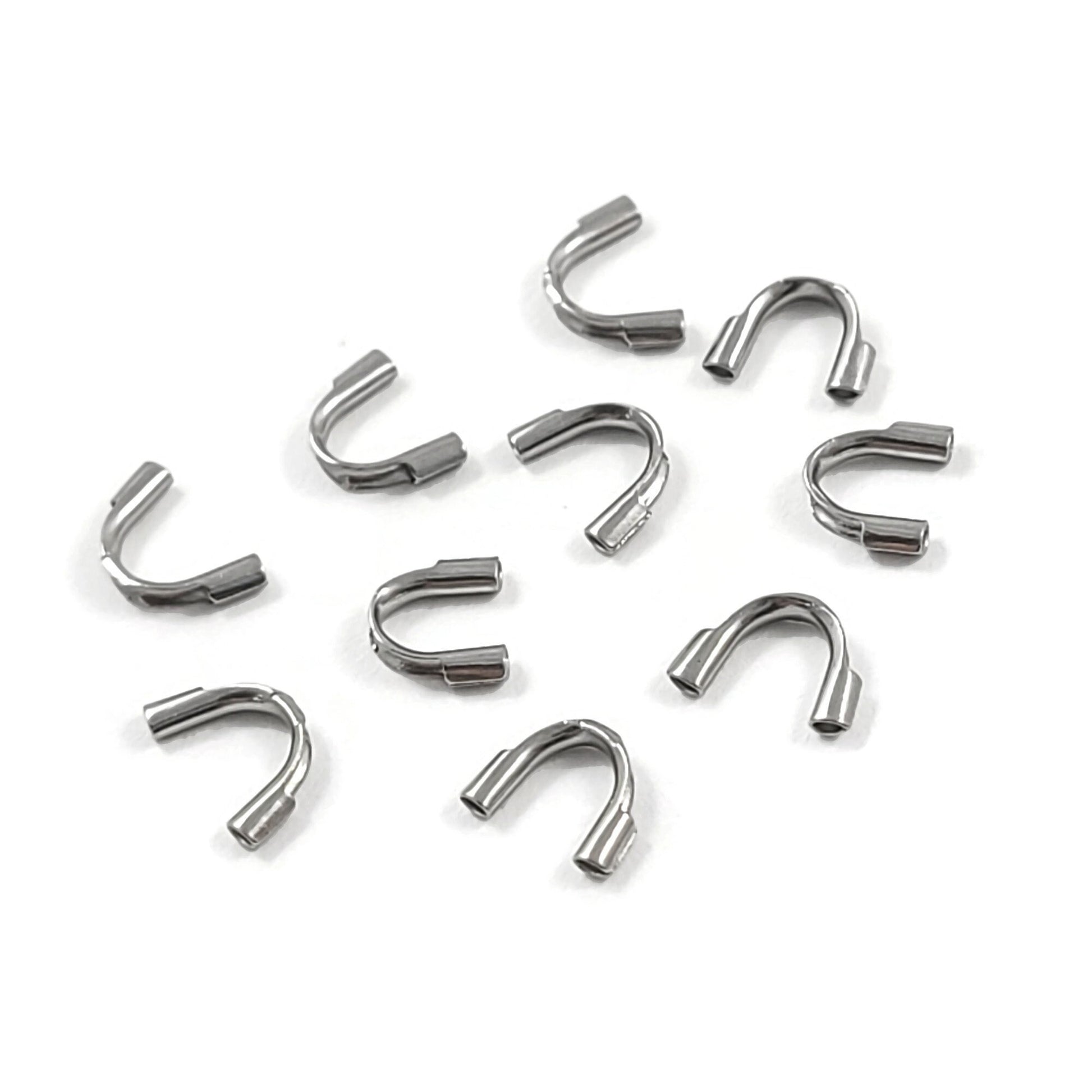 Wire Guard Cable Thimble, Surgical stainless steel tarnish free, Jewelry making protector findings, Gold Silver