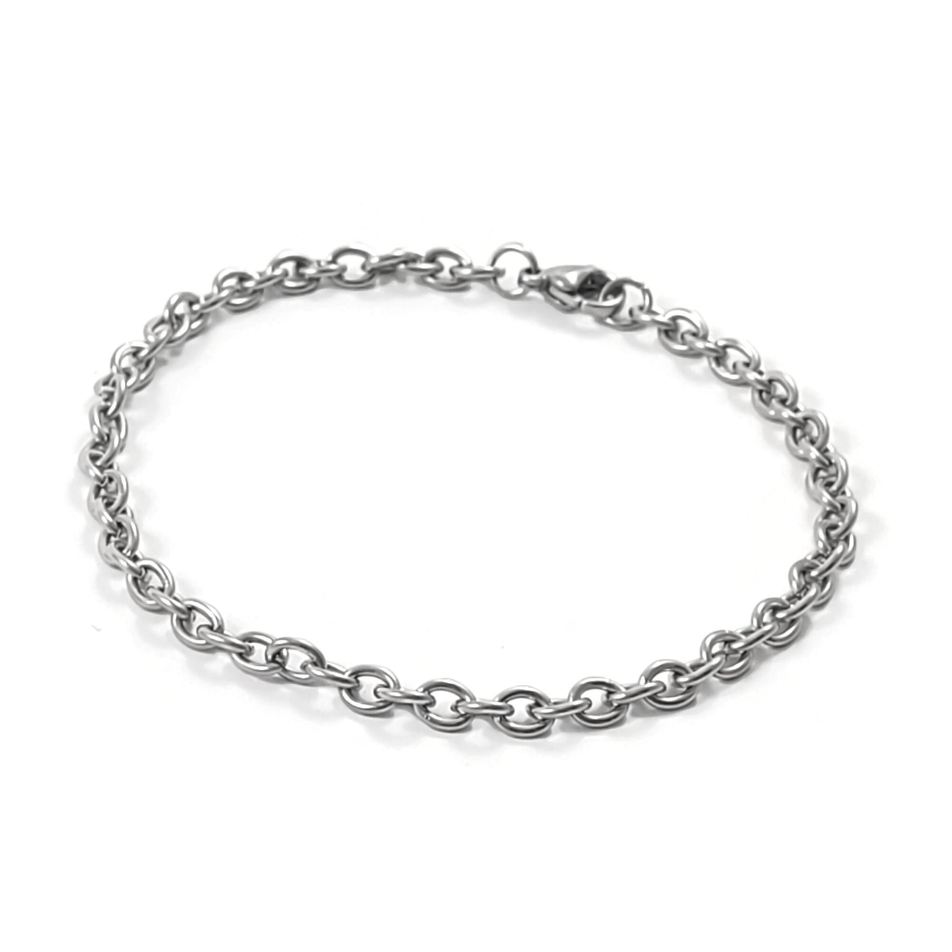 Chunky cable chain bracelet, Rose gold - gold - silver stainless steel, Bulk lot for hypoallergenic jewelry making