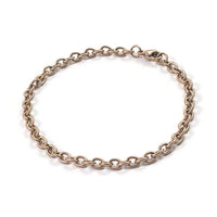 Chunky cable chain bracelet, Rose gold - gold - silver stainless steel, Bulk lot for hypoallergenic jewelry making