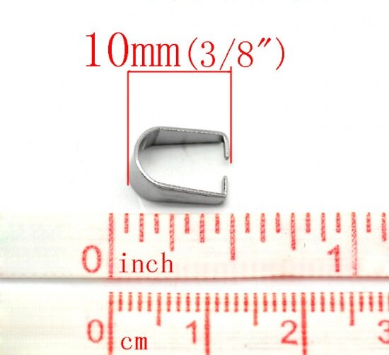 Stainless steel pinch bails, Pendant clip on clasps, Gold, Silver, Tarnish free jewelry findings