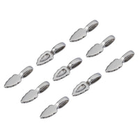 Stainless steel pendant bails, Glue-on flat pad clasps, Tarnish free jewelry findings