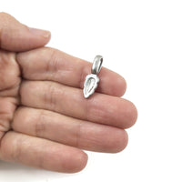 Stainless steel pendant bails, Glue-on flat pad clasps, Tarnish free jewelry findings