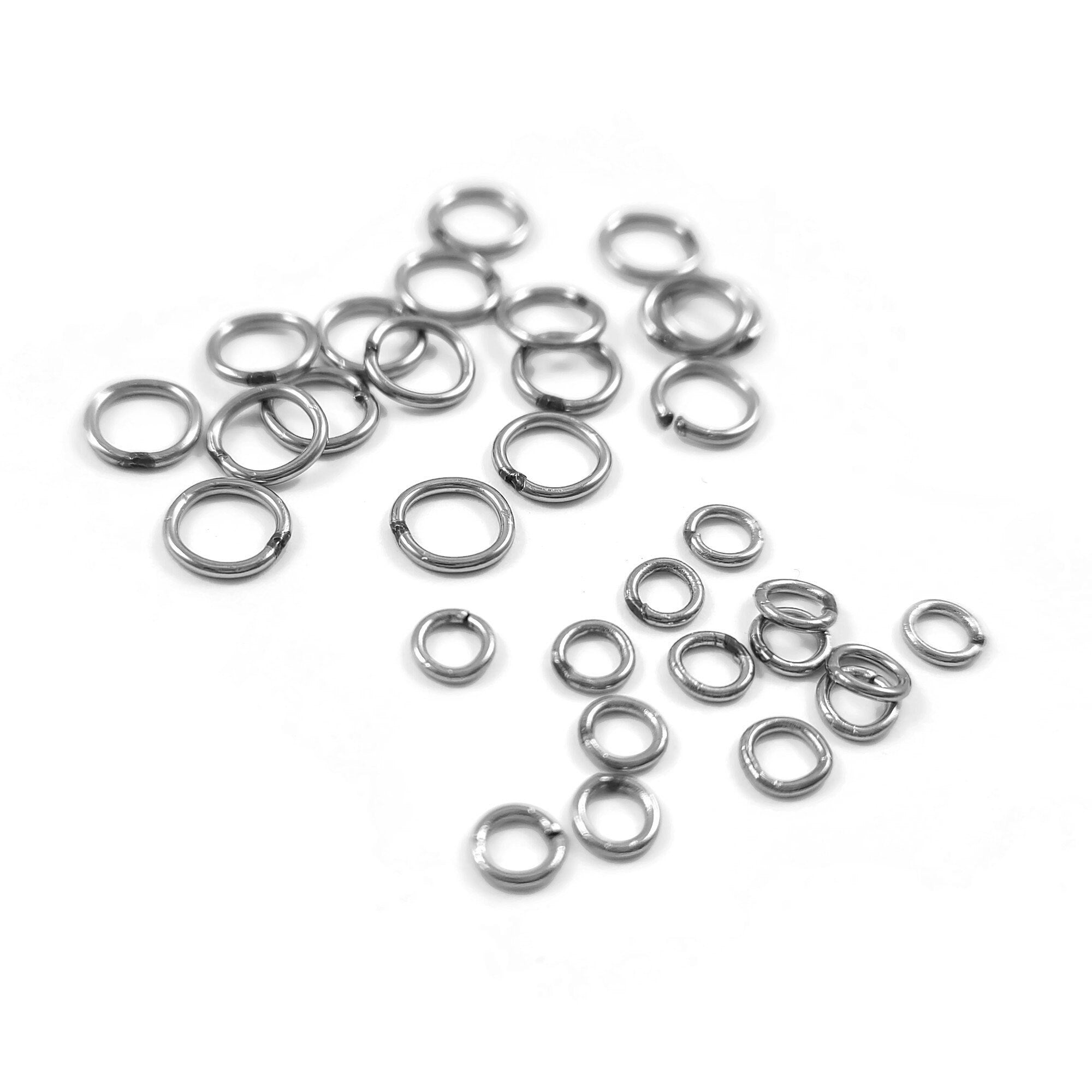 Closed soldered stainless jump rings, Hypoallergenic and tarnish free