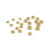 18K gold spacer beads, 4mm, 5mm, Rondelle flat round beads, Stainless steel jewelry making beads