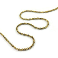 Tiny faceted beads 2mm, Gold metallic seed bead, Jewelry making glass beads