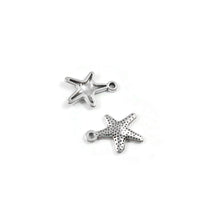 Cute starfish sea star charms, 16mm nickel free ocean pendants, Hypoallergenic nautical jewelry making