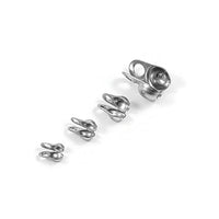 Stainless Steel Bead Tips, 50pcs knot covers, Clamshell crimp cover ends, Tarnish free jewelry making findings