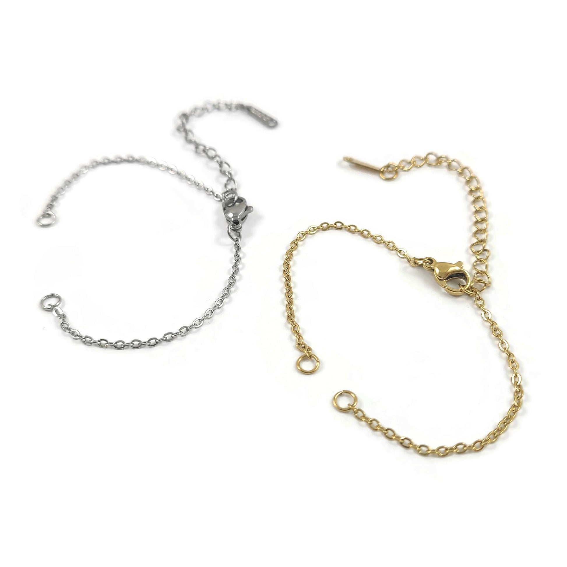 Dainty cable chain for bracelet making, Stainless steel, Bulk lot, Hypoallergenic jewelry finding supplies