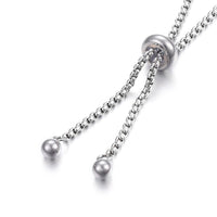 Adjustable chain for slider bracelet making, Stainless steel, Bulk lot, Hypoallergenic jewelry finding supplies