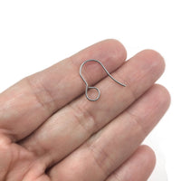 Big hole loop ear wire, Hypoallergenic stainless steel earring hooks, Jewelry making findings