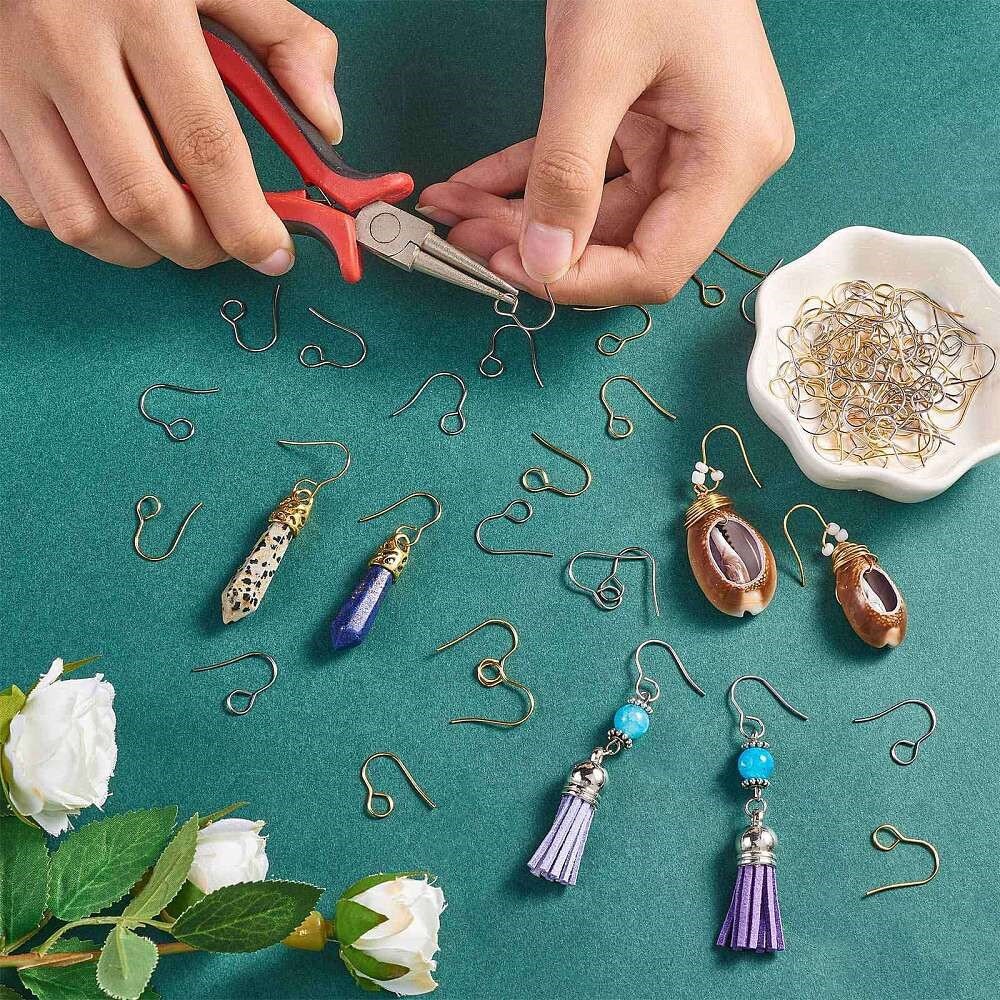 Big hole loop ear wire, Hypoallergenic stainless steel earring hooks, Jewelry making findings
