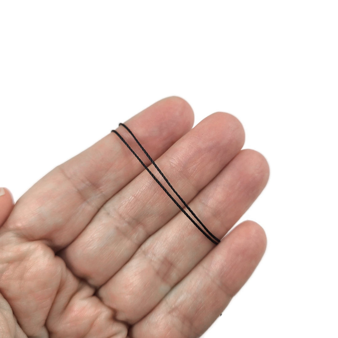Waxed nylon cord 0.65mm - 20 meters / 65 ft - Black or Brown string for jewelry making