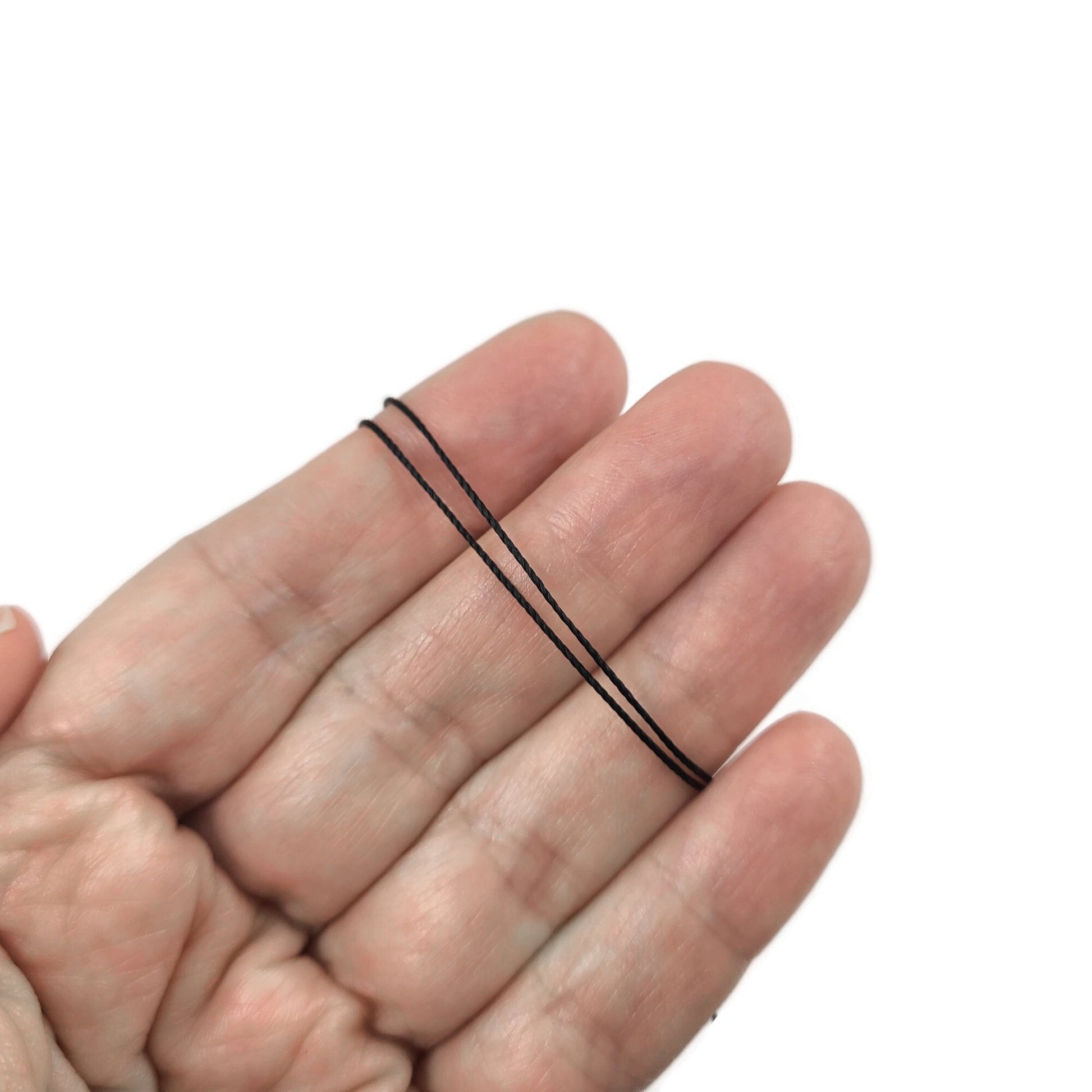 Waxed nylon cord 0.65mm - 20 meters / 65 ft - Black or Brown string for jewelry making