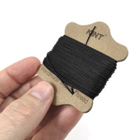 Waxed nylon cord 0.65mm - 20 meters / 65 ft - Black or Brown string for jewelry making