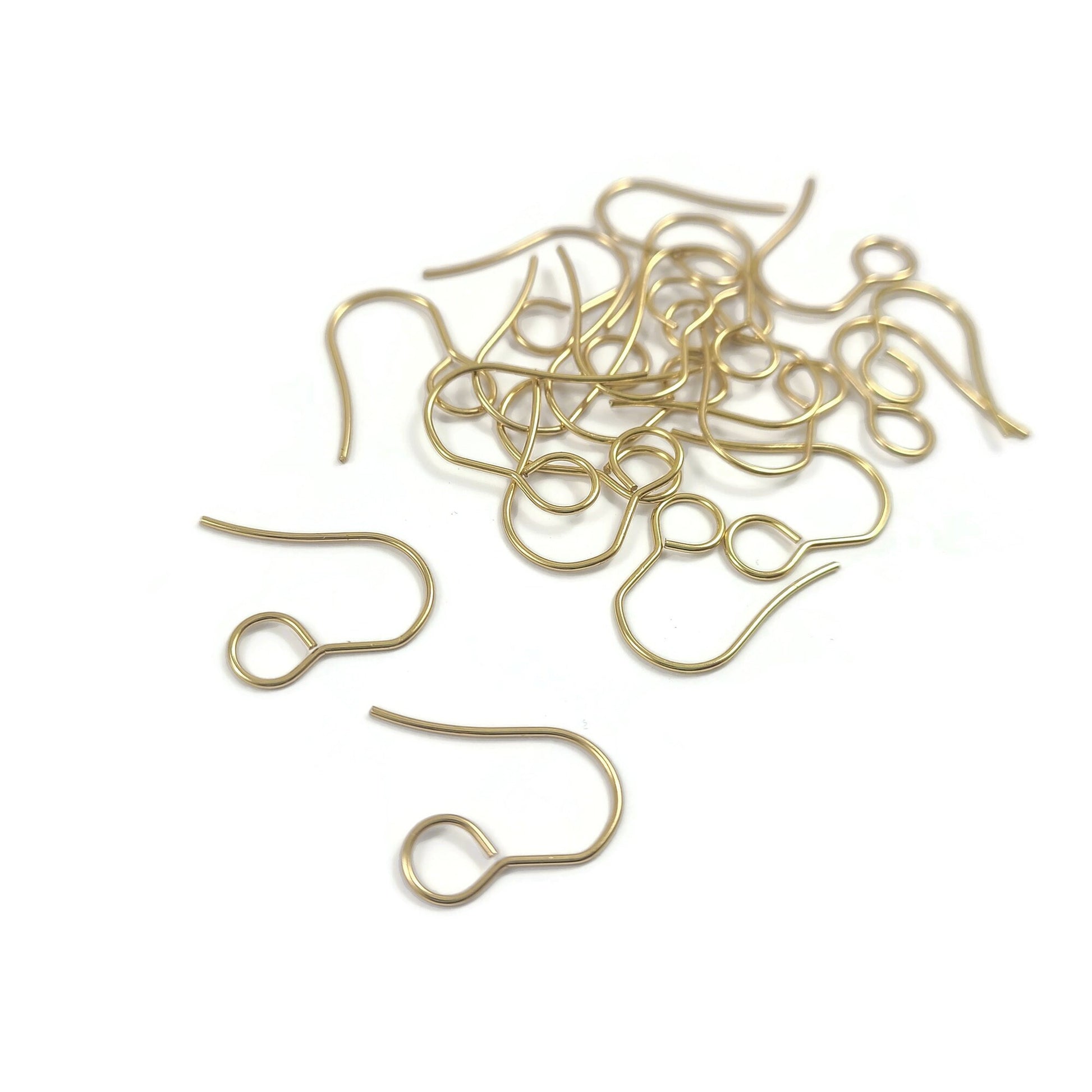 Big hole loop ear wire, Hypoallergenic stainless steel earring hooks, Jewelry making findings